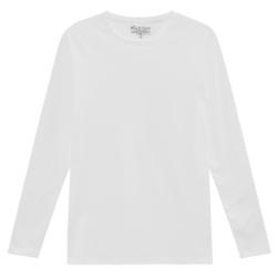 Bread and Boxers Long Sleeve Crew Neck Vit ekologisk bomull Large Herr