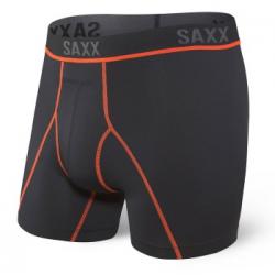 SAXX Kalsonger Kinetic HD Boxer Brief Svart/Röd nylon Medium Herr