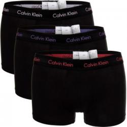Calvin Klein Kalsonger 3P Cotton Stretch Low Rise Trunks Helsvart bomull Medium Herr