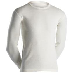 Dovre Long Sleeve Wool Crew Neck Vit merinoull Large Herr