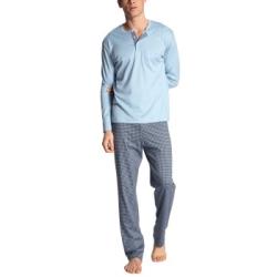 Calida Relax Choice Long Sleeve Pyjama Ljusblå bomull X-Large Herr