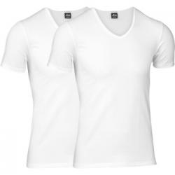 JBS 2P Organic Cotton V-Neck T-shirt Vit ekologisk bomull XX-Large Herr