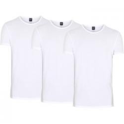 Claudio 3P Organic Cotton T-Shirt Vit ekologisk bomull Medium Herr