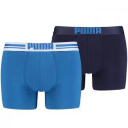 Puma Kalsonger 2P Everyday Placed Logo Boxer Blå bomull Small Herr