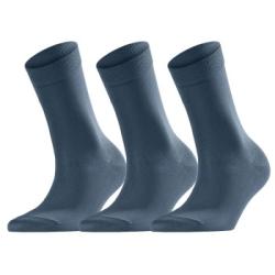 Falke Strumpor 3P Women Cotton Touch Mörkblå Strl 39/42 Dam