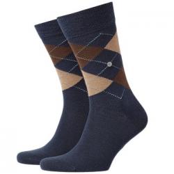 Burlington Strumpor Edinburgh Wool Sock Blå/Brun Strl 40/46 Herr
