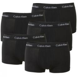 Calvin Klein Kalsonger 5P Cotton Stretch Solid Low Rise Trunks Svart bomull Large Herr