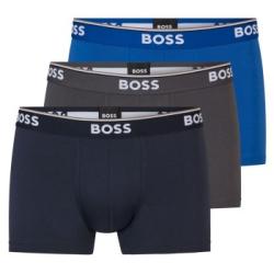 BOSS Kalsonger 6P Cotton Stretch Trunks Grå/Blå bomull Large Herr