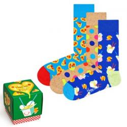 Happy socks Strumpor 3P Pizza Love Sock Gift Box Flerfärgad bomull Strl 36/40