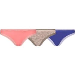 Calvin Klein Trosor 3P Bottoms Up Refresh Thongs Blå/Rosa nylon Large Dam