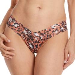 Hanky Panky Trosor 2P Cheeky Cheetah Low Rise Thong Aprikos One Size Dam