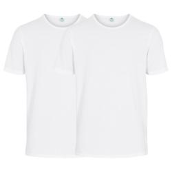 Dovre 2P Organic Cotton Crew Neck Vit ekologisk bomull Small Herr