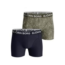 Björn Borg Kalsonger 2P Cotton Stretch Shorts 2112 Grön bomull Small Herr