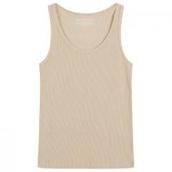 Bread and Boxers Women Ribbed Tank Top Beige bomull Large Dam