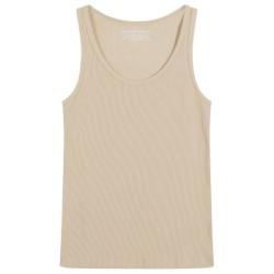 Bread and Boxers Women Ribbed Tank Top Beige bomull X-Small Dam