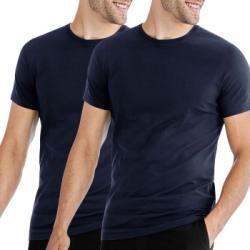Bread and Boxers Crew Necks 2P Marin ekologisk bomull Small Herr