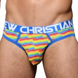 Andrew Christian Kalsonger Almost Naked Pride Flag Jock Flerfärgad polyamid Small Herr