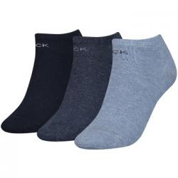 Calvin Klein Strumpor 3P Chloe Cotton CK Logo Liner Socks Blå One Size Dam