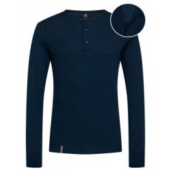 Dovre Organic Cotton Grand Dad Rib Shirt Marin ekologisk bomull Large Herr