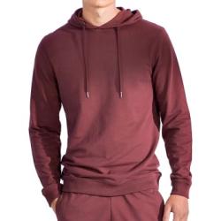 Bread and Boxers Organic Cotton Men Hooded Shirt 2P Vinröd Small Herr