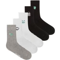 Frank Dandy Strumpor 10P Embroidered Bamboo Socks Flerfärgad lyocell Strl 36/40