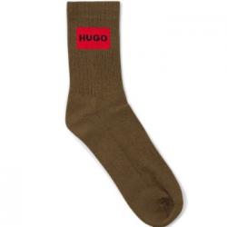 HUGO Strumpor 2P Label Rib Col Socks Brun Strl 39/42