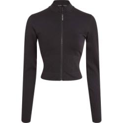 Calvin Klein Sport Seamless Zip Up Jacket Svart polyamid Large Dam