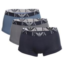 Armani Cotton Knit Boxer Trunk Kalsonger 3P Blandad Färg bomull X-Large Herr