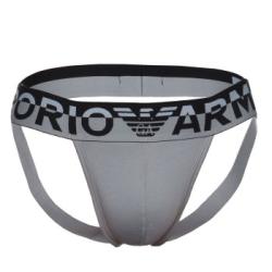 Armani Cotton Jockstrap Kalsonger Grå bomull Large Herr
