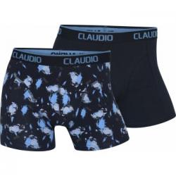 Claudio Kalsonger 2P Cotton Trunks Blå/Ljusblå bomull Large Herr