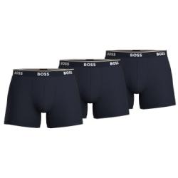 BOSS Kalsonger 3P Cotton Stretch Boxer Brief Long Mörkblå bomull XX-Large Herr