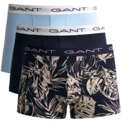Gant Kalsonger 3P Tropical Leaves Printed Trunks Marin bomull X-Large Herr