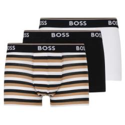 BOSS Kalsonger 3P Power Design Trunk Blå/Grön bomull Medium Herr