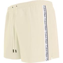 Calvin Klein Badbyxor Medium Drawstring Swim Shorts Vit polyester XX-Large Herr