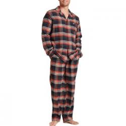 Jockey Cotton Flannel Pyjama Svart bomull Small Herr