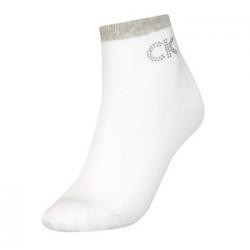 Calvin Klein Strumpor Women Big Crystal Logo Short Sock Vit One Size Dam