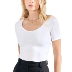 Bread and Boxers T-Shirt Scoop Neck Vit ekologisk bomull Small Dam
