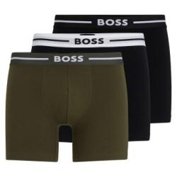 BOSS Kalsonger 3P Boxer Bold Brief Svart/Grön bomull XX-Large Herr