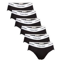 Calvin Klein Kalsonger 6P Cotton Stretch Hip Brief Svart bomull X-Small Herr