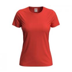 Stedman Classic Women T-shirt Orange/Röd bomull Large Dam
