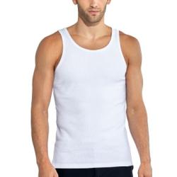 Bread and Boxers Ribbed Tank Top 2P Vit ekologisk bomull X-Small Herr
