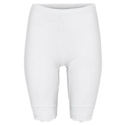 Decoy Mid-length Capri Leggings With Lace Vit ekologisk bomull X-Large Dam