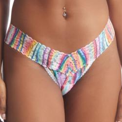 Hanky Panky Trosor 2P Daily Lace Low Rise Thong D1 Flerfärgad nylon One Size Dam