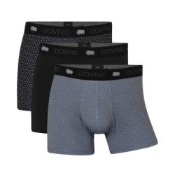 Dovre Kalsonger 3P Recycled Polyester Boxers Svart/Grå polyester XX-Large Herr