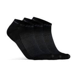 Craft Strumpor 3P Core Dry Shafless Socks Svart nylon Strl 40/42