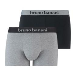 Bruno Banani Kalsonger 2P Flowing Shorts Svart/Grå bomull XX-Large Herr