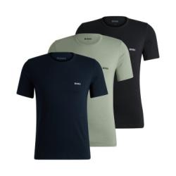 BOSS 3P Classic Regular Fit T ShirtRN Flerfärgad bomull Medium Herr