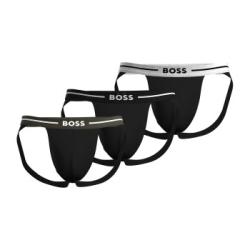BOSS Kalsonger 3P Bold Jockstrap Svart bomull X-Large Herr