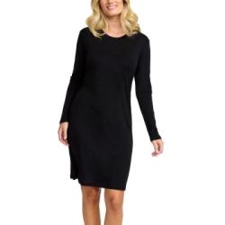 Damella Wool Long Sleeved Nightdress Svart merinoull X-Large Dam