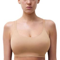 Chantelle BH Smooth Comfort Wirefree Support Bralette Ljusbrun Medium Dam